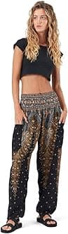 Happy Trunks Harem Pants for Women/Women’s Yoga Pants with Pockets (S-XXL) Hippie Clothes/Boho Clothes for Women/Beach Lounge