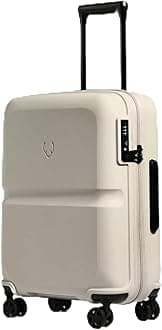 ANTLERSingle Stripe Hard Shell Cabin Suitcase, 55x40x20cm 39L, Lightweight, 4 Spinner Wheels - Adjustable Handle, Carry On Luggage Approved by easyjet, Ryanair & British Airways, TSA Lock - Taupe