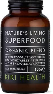 KIKI Health Nature's Living Superfood Powder - Immune System Support Blend of Raw Green Foods & Plant Juices - Contains 36 Alkalising Ingredients -Gluten Free, Suitable for Vegetarians & Vegans 150g