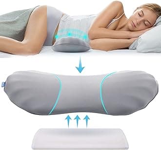Adjustable Lumbar Support Pillow for Sleeping Memory Foam Back Support Pillow for Lower Back Pain Relief, Back Pillow for Sleeping, Lumbar Support Pillow for Bed and Chair