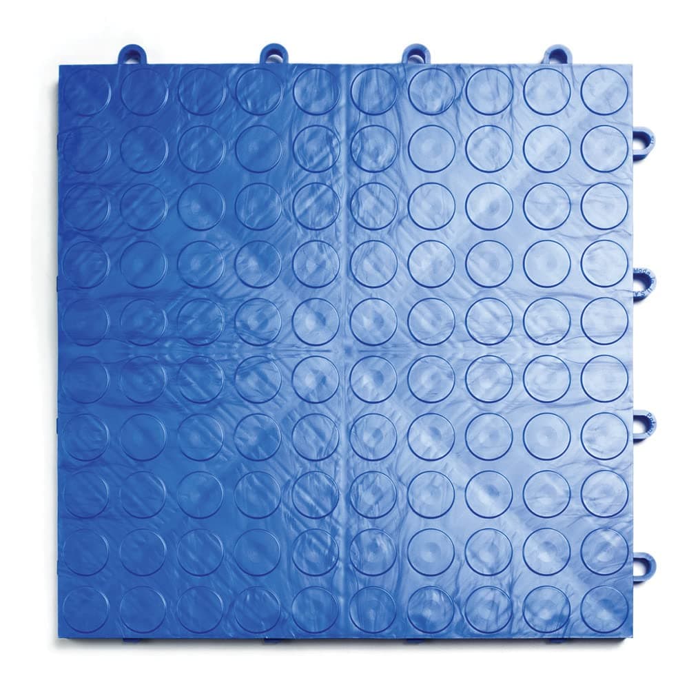 Big FloorsGarageDeck Coin Pattern, Durable Copolymer Interlocking Modular Non-Slip Garage Flooring Tile (Royal Blue, 48 Pack of 12 x 12" Tiles)