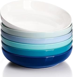 1311 Porcelain Salad/Pasta Bowls - 22 Ounce - Set of 6, Cold Assorted Colors