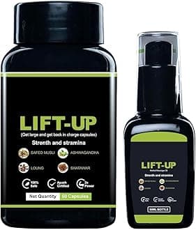 KP New Lift-up Combo (Massage Oil & Capsule) | Massage Oil for Men's 50 Ml Pack of 1 & Capsule 60 Pics