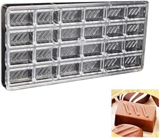 Polycarbonate Chocolate Mold DIY Handmade Chocolate Candy Mould Pastry Tools Bakeware Rectangle Pattern (19395)