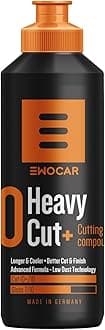 Heavy Cut+ Compound 8.5 fl oz – Extra strong cutting compound for removing sanding marks P800 – Water-based, silicone-free, low dust – Professional polish for DA & rotary machines