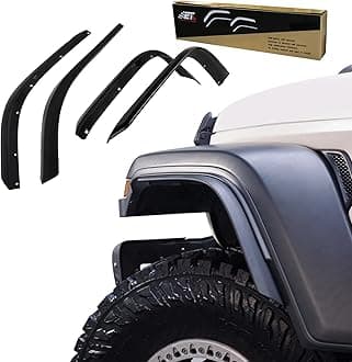 Front & Rear Fender Flares Extensions Set Fits 2020-2024 for Jeep Gladiator JT Sport & Willys Wheel Fender Liner (Fit for JT Low Fender)