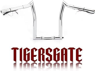 TIGERSGATE Chrome PREWIRED 1.5" Fat Ape Hanger Handlebar 12" Rise Compatible With 15-2022 Harley Road Glide & Road Glide Special & Road Glide Ultra