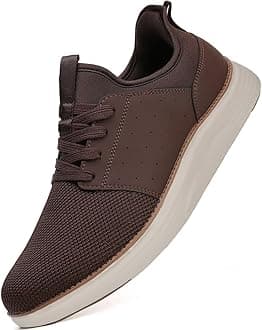 YOLARK Men Casual Dress Shoes Fashion Sneakers Lightweight Breathable Laceless Walking Shoes Gym Tennis Athletic