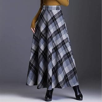Women's Knitted Half-Length Skirt - Autumn and Winter Straight High Waist Slimming Plus Size A-Line Thick Woolen Skirt