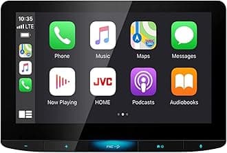 KW-Z1000W Bluetooth Car Stereo Receiver with USB Port –10.1" Floating Touchscreen HD Display, AM/FM Radio - MP3 Player - Double DIN - Waze-Ready with Apple CarPlay or Android Auto (Black)