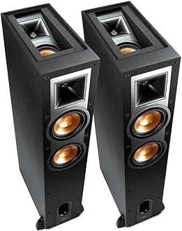 R-26FA Dolby Atmos Floorstanding Speaker, 100 W RMS Power at Main Channel, Pair, Black