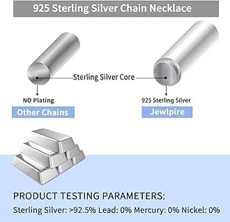 Jewlpire 22K Gold Plated 925 Sterling Silver Chain Necklace for Women, 1.3mm Box Chain Thin & Sturdy Women's Chains Necklaces 14 16 18 20 22 24 26 Inch