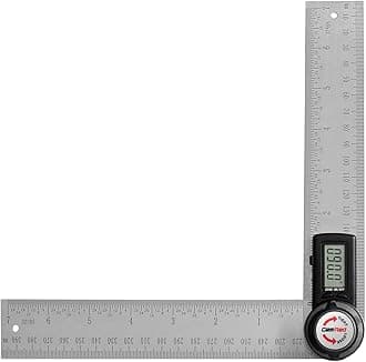 GemRed 82305 Digital Angle Finder 7-Inch Protractor (200mm Stainless Steel Angle Finder Ruler)