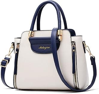ACICS Womens Handbag Tote Shoulder Purse Leather Purses and Handbags Satchel Tote (A), White