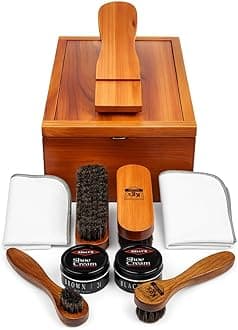Premium Shoe Care Kit – Includes Cleaner, Suede Kit, Black & Brown Polish, Brushes, Applicators & Cloths for All Shoes