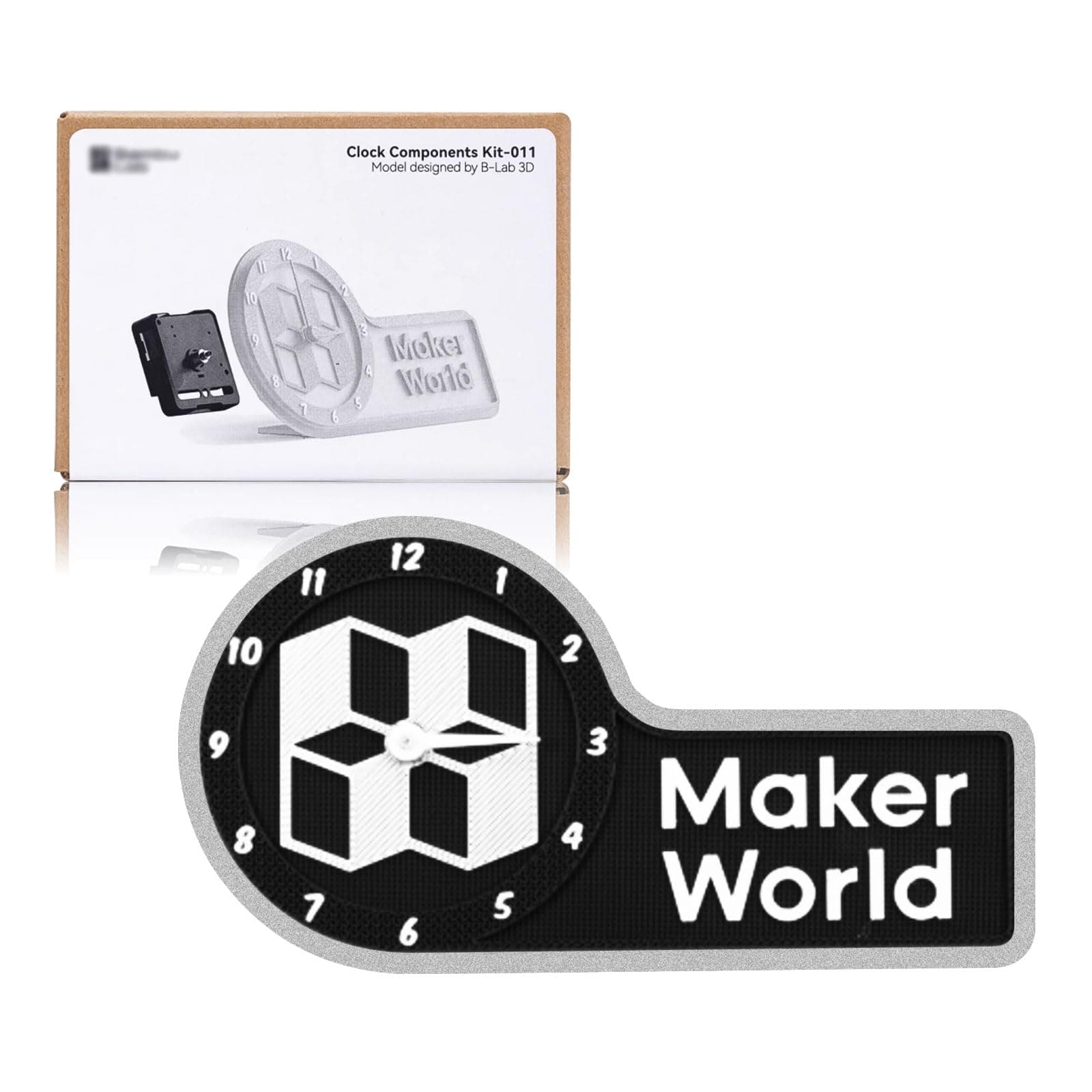 Makerworld MH011 3D Printed Clock Creative Model Components 3D Printer DIY Parts-Compatible with Bambu Lab P1P/P1S,A1,X1/X1C/X1E 3D Printers-Prints NOT included