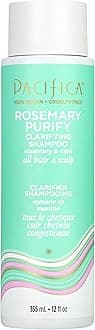 Pacifica Clarifying Shampoo – Rosemary Purify Invigorating Shampoo w/Soothing Mint for Detoxing Hair & Scalp Build-Up, Sulfate & Silicone Free - Vegan & Cruelty-Free Dermatologist Tested