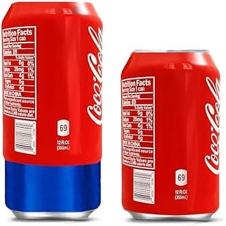 Can Covers that Look Like Soda, Silicone Sleeves for Cans, Can Wraps, Fits All 12FL OZ 355ml (Red - 2 Pack)