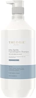 Theorie PURE Ultra Gentle Hypoallergenic Shampoo – Plant-Based & Vegan – Fragrance Free – Designed for Delicate Scalps – Pump Bottle – 27 fl oz (1 Pack)