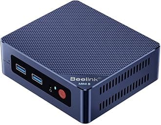 Beelink MINI S12 Mini PC with N95 Processor W-11 Home preinstalled, 12G LPDDR5+256G SSD Mini Computer, 2.5G LAN +WiFi5 +BT4.2, Dual Display via 2*HDMI