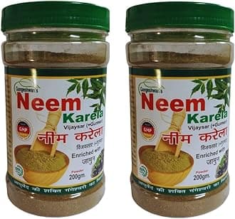 Gangeshwari Neem Karela Gurmar & Vijaysar Powder (200g, Pack of 2) | 100% Natural & Herbal | Cardio-Protective Support | Promotes Heart Health & Diabetes Care | Vitality Boost