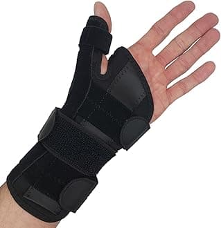 Thumb Splint & Wrist Brace | Carpal Tunnel Wrist Splint with Thumb Spica Splint | Thumb Stabilizer & Wrist Support For Tendonitis Pain, Arthritis, CMC Trigger Thumb (LARGE, LEFT HAND)