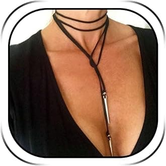 Roe Dolph Western Choker Necklaces for Women Turquoise Necklace Boho Jewelry Accessories Country Concert Outfits for Women Brown Leather Western Accessories