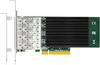 GLOTRENDS ST7219 4-Port 10G SFP+ Ethernet Network Card with Intel X710-BM1 Controller, PCIE 3.0 X8 Interface, Support Windows 11/10/Windows Server/Linux/ESX/VMware ESXi(Not Support Mac OS)