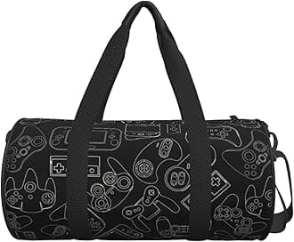 Gbuzozie Video Game Controller Black Background Gym Duffle Bag Foldable Lightweight Carry On Weekender Travel Duffel Bags Sport Bags For Fitness Yoga Beach Swim Men Women