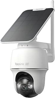 - REOLINK First 4K Solar Security Cameras Wireless Outdoor, Argus PT Ultra+Solar Panel, 360° Pan Tilt Auto-Tracking, 8MP Color Night Vision, 2.4/5 GHz Wi-Fi 6, No Subscriptions, Home Hub Compatible