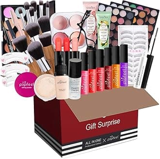 Holzsammlung Make-Up Set, Women's Make-Up Set for Face, Eyes and Lips, Makeup Sets Makeup Kit for Women Teenagers, Cosmetic Makeup Set with Eyeshadow for Women and Girls