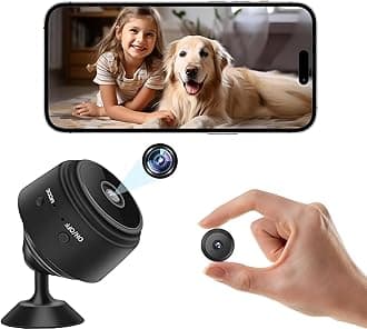 Spy Camera Hidden Camera with Audio/Video,Micro Cameras Spy Wireless,Mini Cameras,WiFi Small Nanny Cam,APP Control with Motion Detection and Night Vision Black