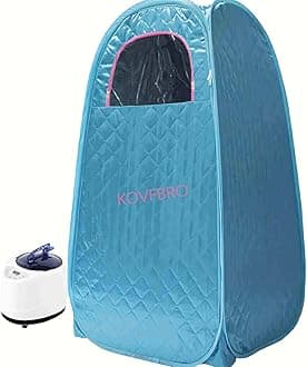 – Sauna Tent,Portable Sauna at Home,Sauna Personal Residential Steam Sauna Home Spa 220V 4L 2KW UK Plug Blue