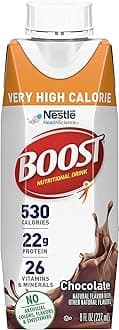 Very High Calorie Nutritional Drink Chocolate, Made with Natural Chocolate Flavor & No Artificial Flavors, Colors & Sweeteners, 8 FL OZ (Pack of 54)