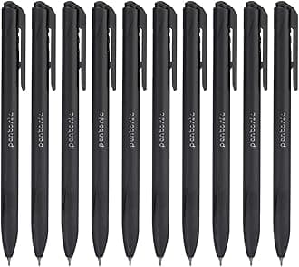0.7mm Switch Retractable Ball Point Pen | Black Ink | Pack of 10