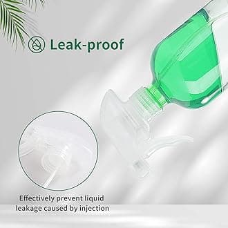 HOMBYS 8 Pack Clear Trigger Sprayers Replacement Spray Nozzles with Mist Stream Sprayer for 8oz/16oz Glass Spray Bottles for Home, Kitchen, Garden and Office,Cleaning Solutions-Quality Sprayer