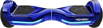 Hover-1 All-Star Hoverboard | 7MPH Top Speed, 7MI Range, 200W Motor, Bluetooth Speaker, 5HR Recharge, 220lbs Max Weight, LED Wheels & Headlights, Blue