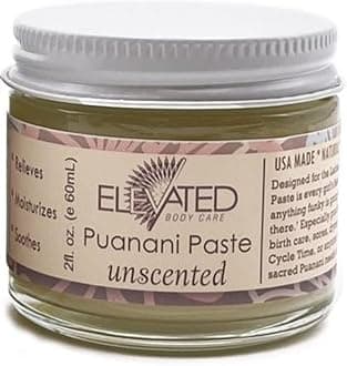ELEVATED Puanani Paste - Vulva Balm | Postpartum - Perineal Balm | Moisturizing Vulva Cream for Itching | Yoni Balm Feminine Care | All Natural - Vegan | Post Partum Self Care (Unscented)