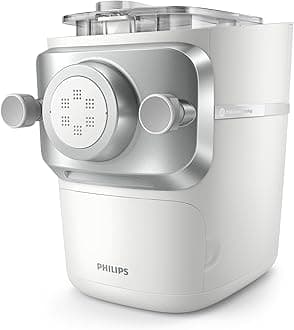 Philips Pasta Machine Series 7000 - ProExtrude Technology, Fully Automatic, Perfect Mixing Technology, 6 Moulding Discs, White (HR2660/00)