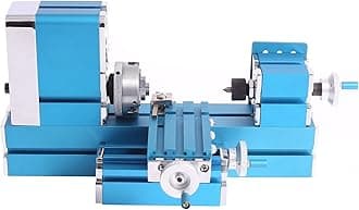 Mini Metal Lathe Machine CNC DIY Tool Benchtop Wood Lathe Woodworking for Hobby Sience Education Modelmaking, AC110V 50/60HZ