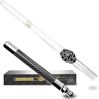 Hookah Shisha Glass Mouthpiece with Carbon Handle