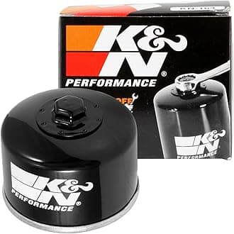 K&N Motorcycle Oil Filter: High Performance, Premium, Designed to be used with Synthetic or Conventional Oils, Wrench Off Nut: Fits Select BMW Motorcycles, KN-164