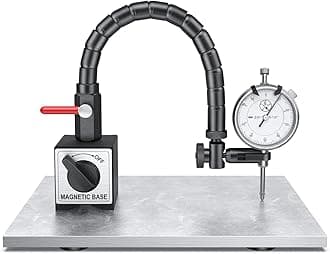 HDLNKAK Dial Indicator with Magnetic Base, Machinists Dial Indicator Tools Se...