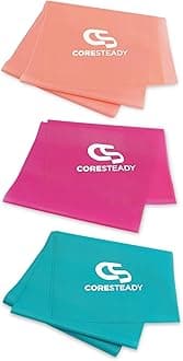 Coresteady Resistance Band For Men & Women - Exercise Band to Build Strength, Flexibility, Muscle & Tone - For Fitness, Stretching, Pilates, Physio & Yoga - With Exercise e-Guide
