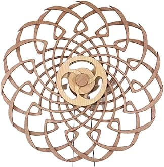 Kinetic Energy Sculpture Wall Ornaments, Rotating Windmill Hanging Decoration, Indoor/Outdoor Infinity Art Ornament