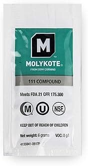 Systems Dow Corning Molykote 111 Food Grade Lubricant Compound - 6 grams 1 Pack