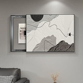 B,60X50cm, Electric Box Cover Push And Pull Modern Decorative Electric Box Cover Electric Meter Box Counters Decoration Hide Paintings Creative Simple Design Distribution Box Painting [Energy Class A]