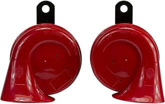 007424801 Twin Trumpet High/Low Tone 12V Horn Kit with Bracket, Red