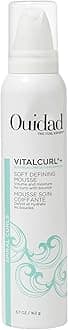 VitalCurl+ Curl Defining Mousse, Lightweight Hair Foam, Styler for Soft, Touchable Hold, Adds Shine, Bounce & Volume, For Spiral Curls
