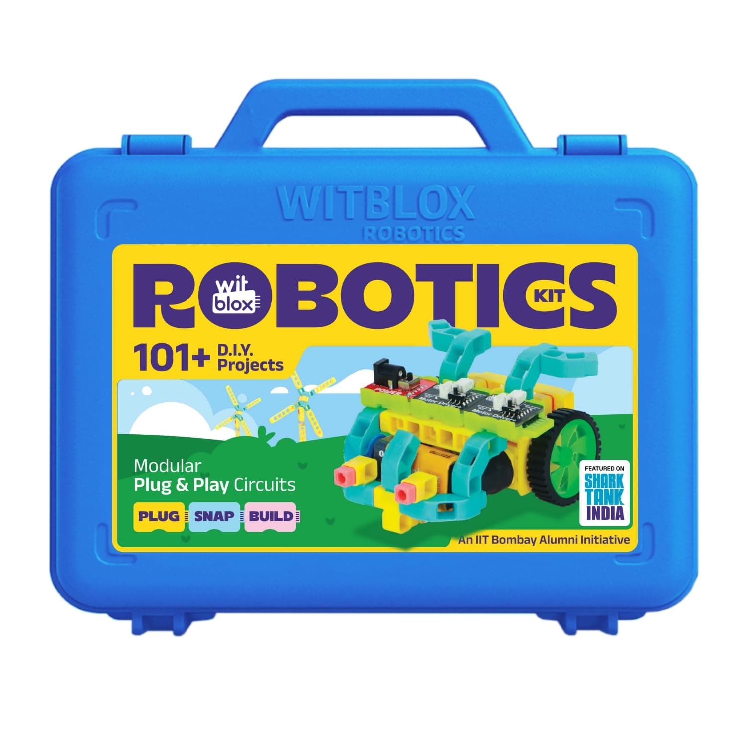 DIY Robotics Science Kits 101+ Plus projects, 8 Years+ Kids, Interlocking Bricks Modular Electronic sensor and Circuits to create Logic 2 Free Live Classes Educational Gift Toys Boys and Girls